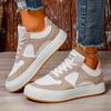 Fashion Ladies Shoes 2024 Lace-up Women's Vulcanize Shoes New Color Matching Ladies Casual Shoes Fashion Round Head Classic Sneakers
