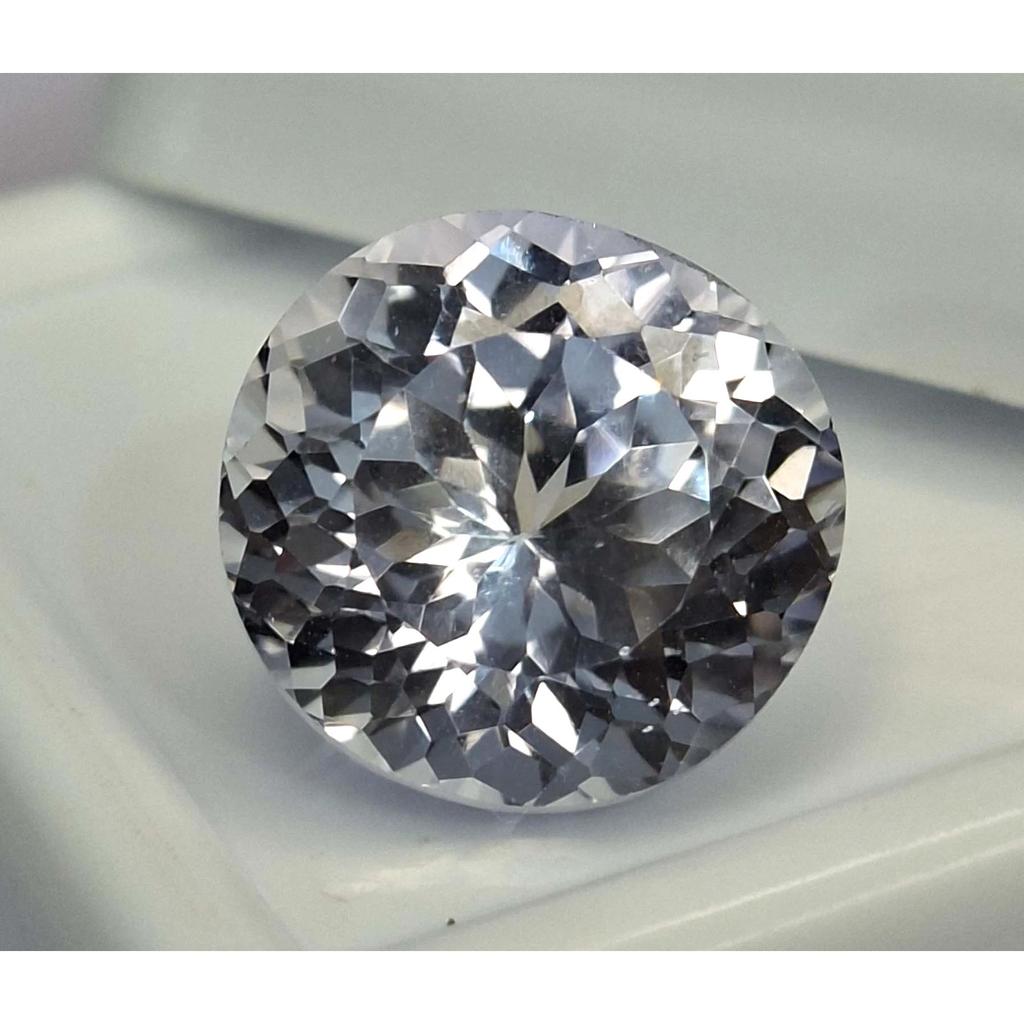 White Sapphire Natural 10-12 Ct Round Cut Beautiful Certified Loose Gemstone
