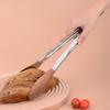 Food Tong Stainless Steel Wooden Cooking Tongs Anti-Slip Ergonomic Grip Serving Tongs for BBQ Food Buffets Parties