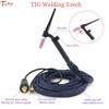 WP17-FV TIG Torch, GTAW Gas Tungsten Arc 4m 13ft WP-17 Flexible Neck Gas Valve TIG Welding Torch