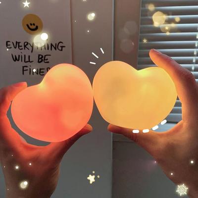 Ночной светильник Love Heart, атмосферный светильник, прикроватный светильник для сна в спальне, мягкий ночник, украшение для стола