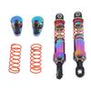 1 Pair Oil Pressure Shock Absorbers with Offset Caps Aluminum Alloy Large Bore Model Vehicle Shock Damper Kit 85mm