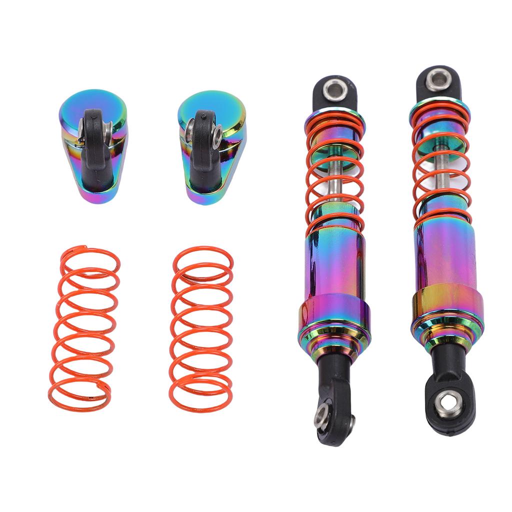 1 Pair Oil Pressure Shock Absorbers with Offset Caps Aluminum Alloy Large Bore Model Vehicle Shock Damper Kit 85mm