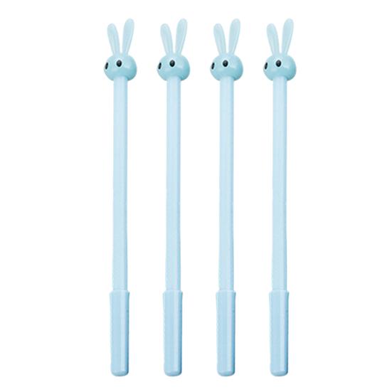 4 шт. быстросохнущие гелевые ручки с милым кроликом, беглое письмо, сверхлегкие, нескользящие, удобные ручки с чернилами