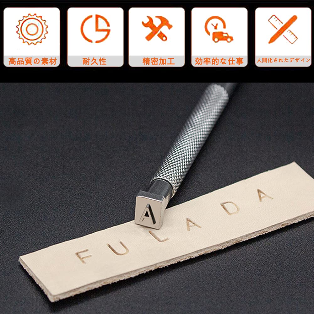 Kimlonton Кожевенное ремесло Штамповка 36 Цифр Алфавит Кожевенное ремесло Инструмент для штамповки Ручной DIY Набор для кожевенного ремесла, Детали, 0-9, A-Z, (6.5mm),