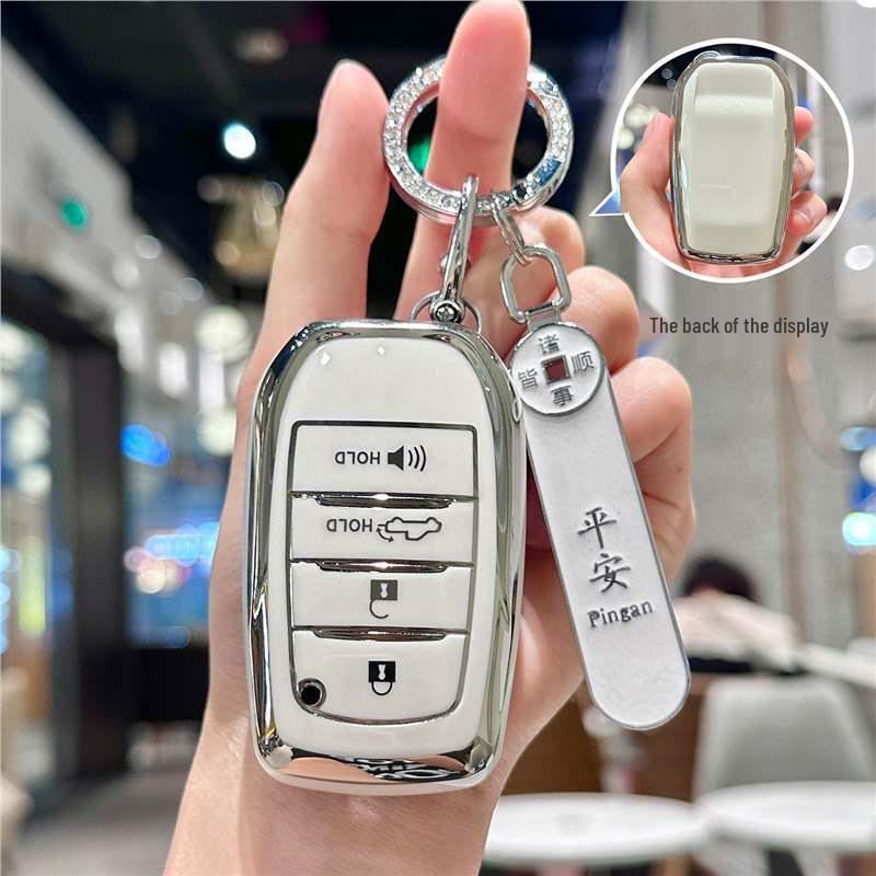 Silver Edge Key Case for Toyota Models: Corolla, RAV4, Camry, Vios, Highlander