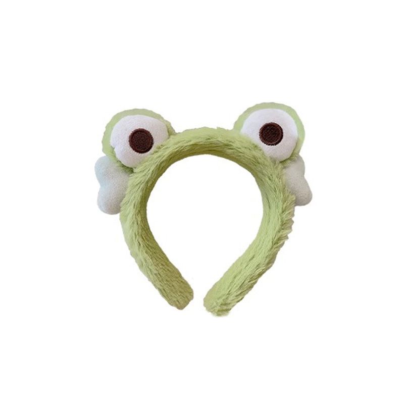 Милая новая мультяшная плюшевая повязка на голову для женщин, идеально подходит для умывания лица и нанесения масок для лица. - Зажим для ободка.