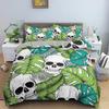 Постельное белье с рисунком черепа для спальни, мягкий и уютный комплект пододеяльников, роскошные односпальные, полуторные, королевские размеры, пододеяльники, домашний текстиль 2/3 шт