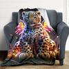 1PC Leopard Print Wings Blanket, Throw For Sofa, Bed, Travel, Camping, Livingroom, And Bed, Printing Blanket With Soft And Warm Fabric yy250918193