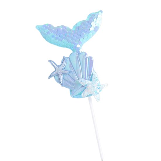 Топпер для кекса Изысканный красивый легкий топпер для торта Хвост русалки Топпер для кекса День рождения Десертная вставка Топпер для кекса