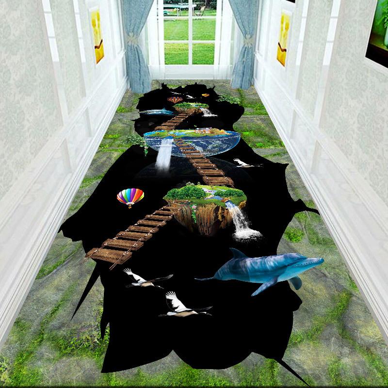 3D Гостиная Красивый Пейзаж Напольный Коврик Ковер Спальня Полноразмерная Кровать Прикроватный Коврик Для Ползания Журнальный Столик Входная Дверь Коврик