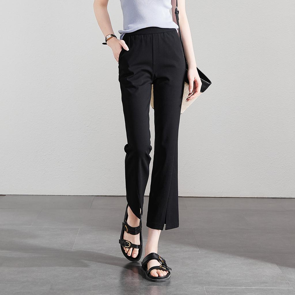 Fashionable Commuting Split Flared Pants