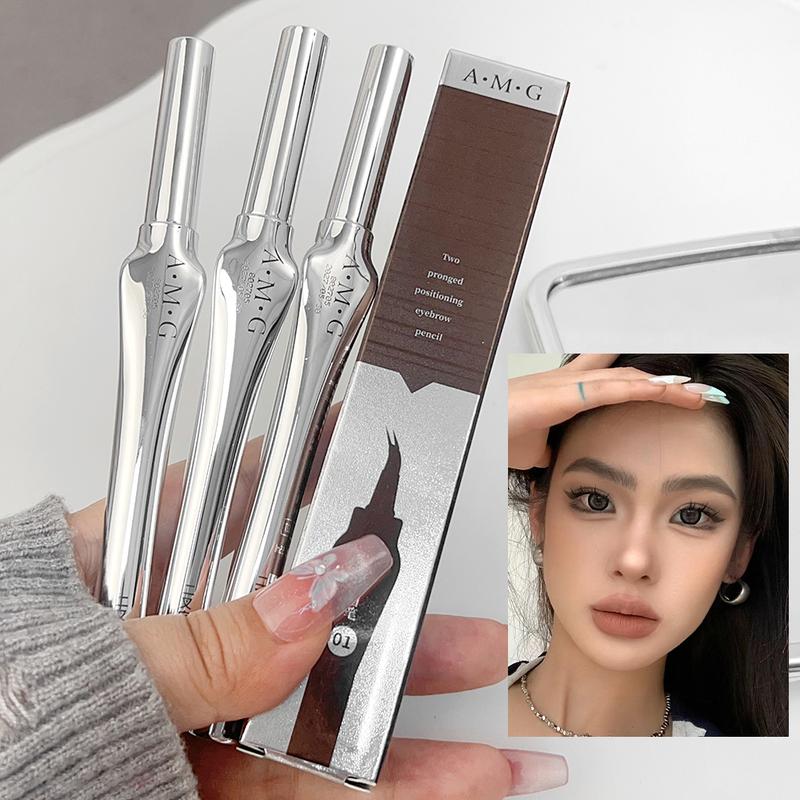 Двусторонний карандаш для бровей AMG, водостойкий, долговечный, натуральный, не размазывается