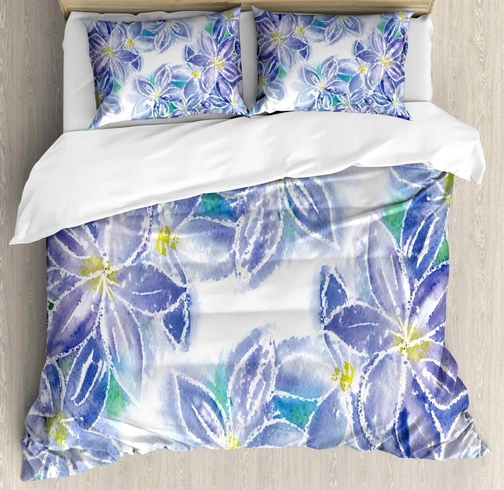 Комплект постельного белья Flower of Life, темно-синий, размера Queen, с геометрическим принтом звезд, комплект постельного белья из 2/3 предметов, пододеяльник для детей подростков и взрослых