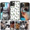 Милый Чехол-Животное Кошка Для iPhone 17 Air 15 16 Чехол 11 13 14 Pro Max 12 Plus Max Fundas
