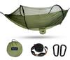 BTRWOR Hammock with Mosquito Net Lightweight Portable Nylon 260x140cm Load Capacity 300kg Automatic Mosquito Net Setting Suitable for Indoor and