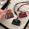 Кожаный длинный necklace на шею с подвеской, сумка для ключей из ПУ кожи против потери, простой кошелек-монетница, necklace для девушки