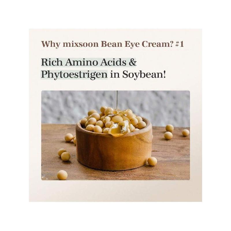 mixsoon Bean Eye Cream Moisturizer With Mild Soothing Beans Korean Skin Care / 20ml