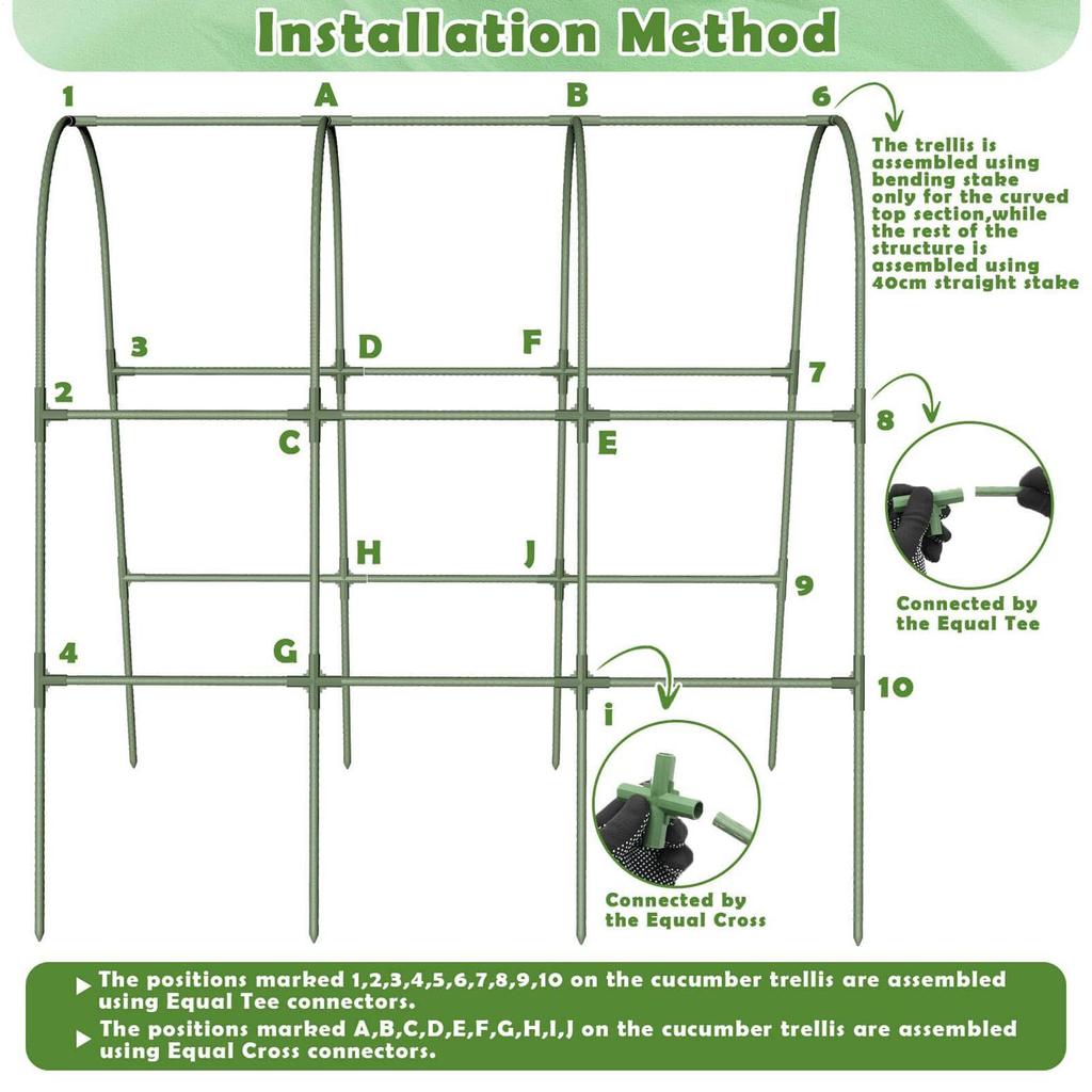Опора для огурцов Овощная решетка Для огурцов Стойка в форме буквы U Устойчивая к погодным условиям Металлические опоры Для вьющихся растений Теплица