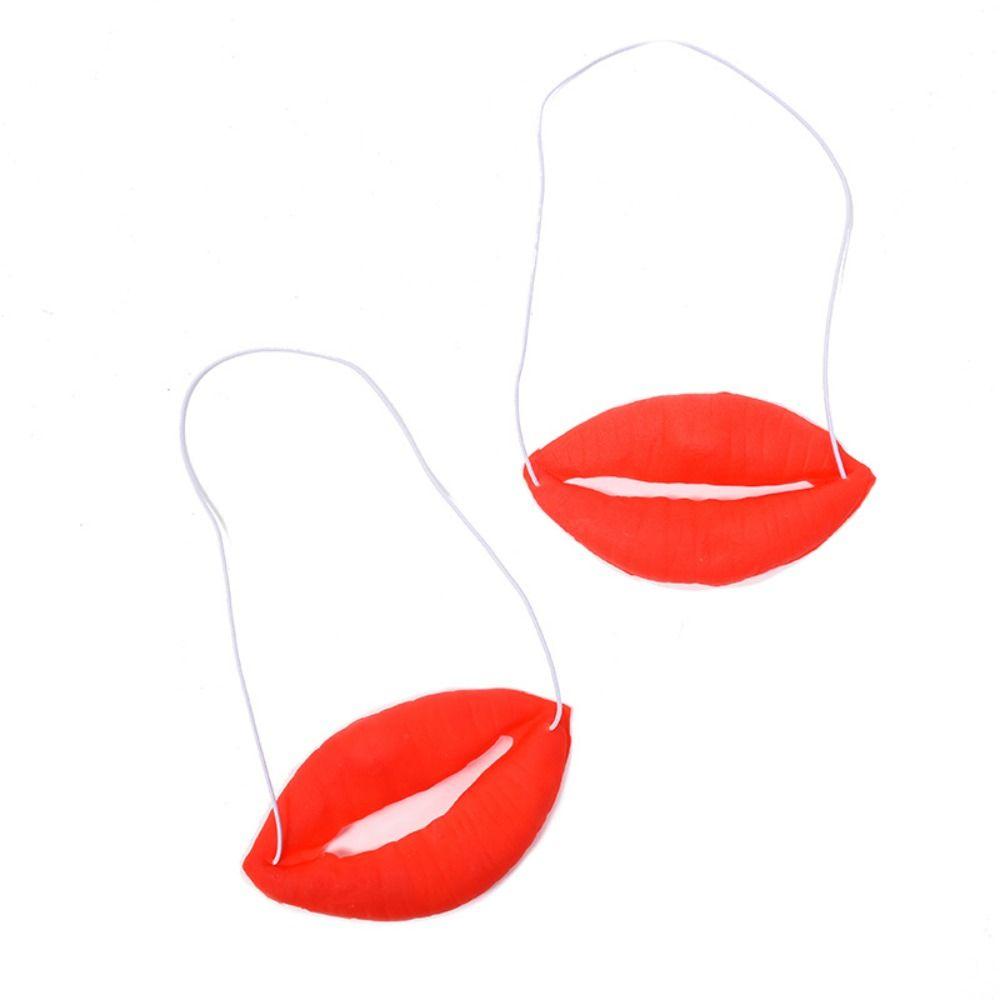 Funny Lips Props Thick Big Mouth Sausage Mouth Decor Creative Big Lips Prank Toys April Fool's Day