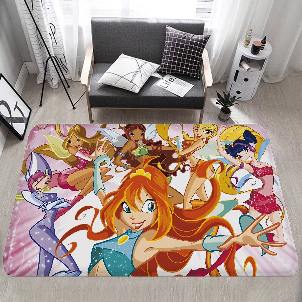 Девочка-W-Winx Мультяшные Клубы Кухонный Коврик Нордический Стиль Спальня Гостиная Придверный Коврик Дом Балкон Противоскользящий Приветственный Коврик