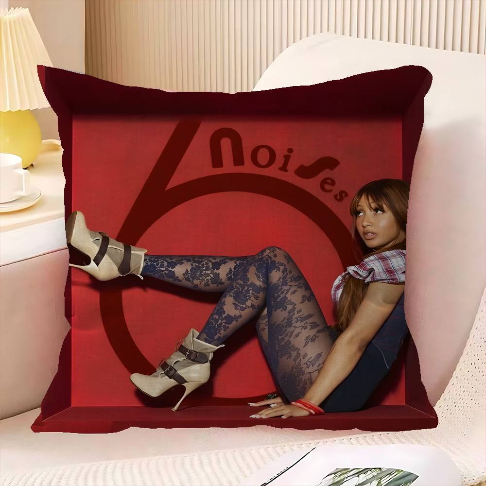 Singer Pink PPantheress Cushion Cover Polyester Sofa Cushions Decorative Throw Pillows Home Decoration Pillowcover