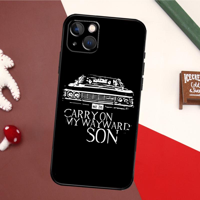 Сверхъестественное CARRY ON MY WAYWARD SONS Чехол Для iPhone 16 Pro Max 14 13 12 11 15 17 Pro Max mini 15 16 Plus 16e 17 Air Задняя Крышка