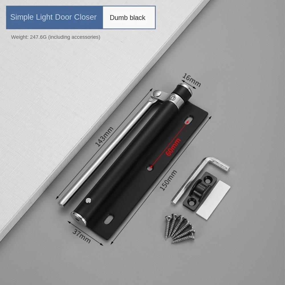 Автоматический доводчик двери из нержавеющей стали, толкающая/тяговая дверь, легкое домашнее использование, бесшумный доводчик двери, противоударный, гидравлический, регулируемый