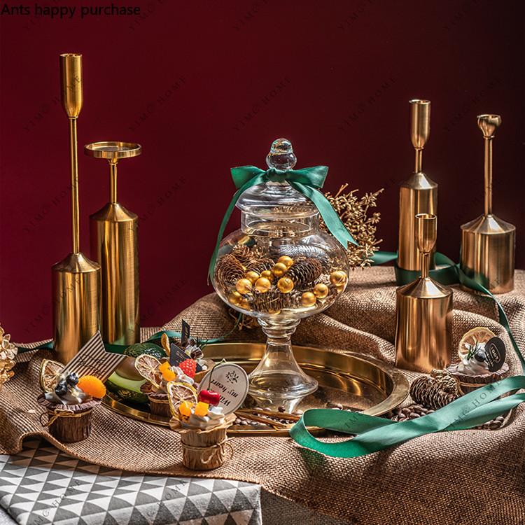 Glass Candy Jar with Cover Transparent Christmas Tree Shape Decorative Jar Decorative Bottle Display Bottle Food Storage Tank