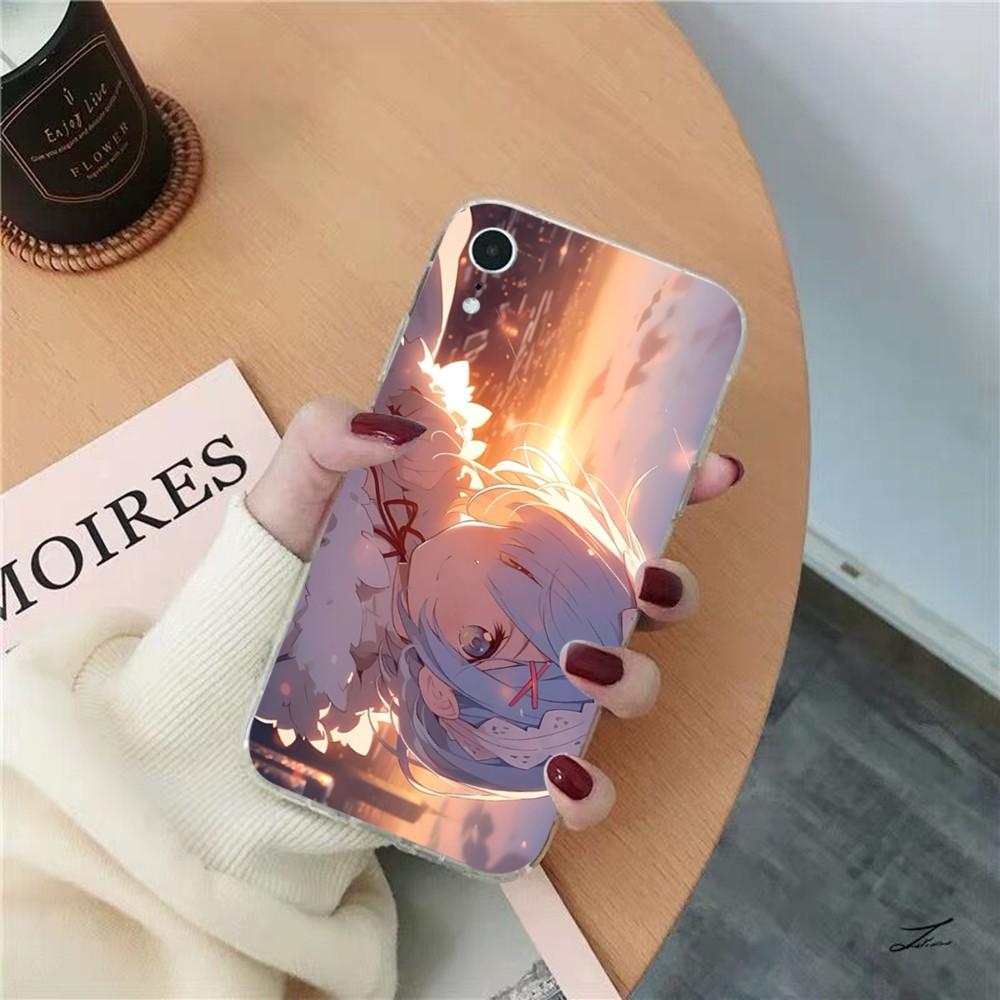 Чехол для телефона ReZERO Рам Рем для iPhone 15 8 7 6 6S Plus X SE 2020 XR XS 14 11 12 13 Mini Pro Max