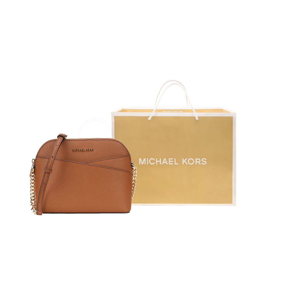 Michael Kors MK Jet Set Travel Кожаная сумка через плечо с цепочкой и логотипом-буквой для поездок и на каждый день Женские сумки Карамельно-коричневый 35F1GTVC6T-LUGGAGE