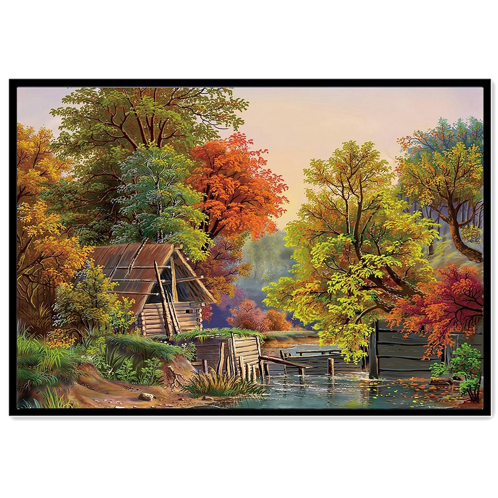 Diy Diamond Painting 5D Brand New Landscape Lighthouse Diamond Mosaic Forest House Cross Stitch Kit Home Decoration Handmade Gif