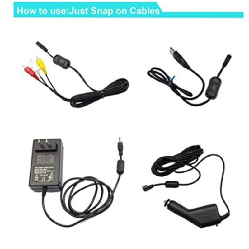 3Pc Ring Core Ferrite Bead Clamp Choke Coil Emi Rfi Noise Filter Clip Snap Cable