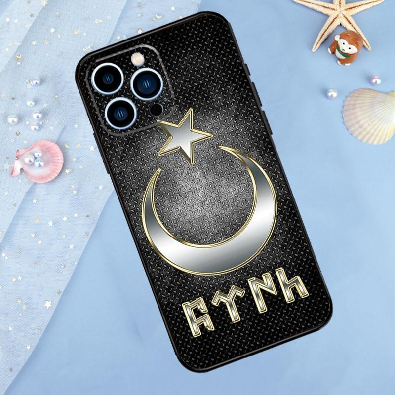 Чехол для телефона с флагом Турции для iPhone 14 13 12 11 15 16 Pro Max 7 8 Plus XR X XS Max 12 13 Mini Чехол