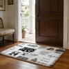 Floor Mat Soft Flannel Rug Non-Slip Absorbent Mat for Bathroom Bedroom Home Decor Christmas Tree Santa