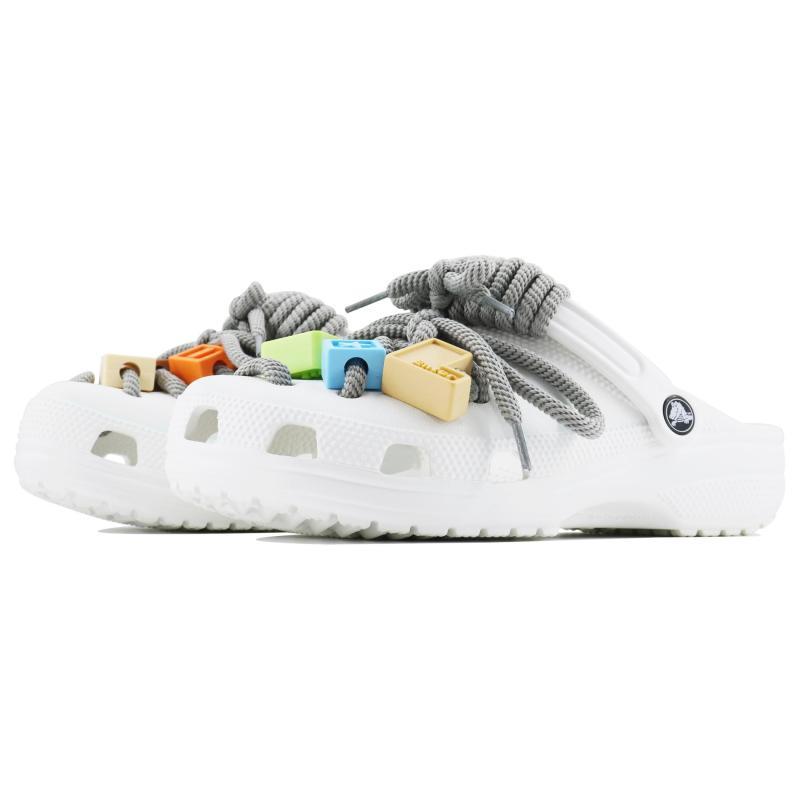 Crocs Classic clog SDS Bricks EVA Lego Bricks Cartoon Home Casual Beach Hole Shoes Unisex White