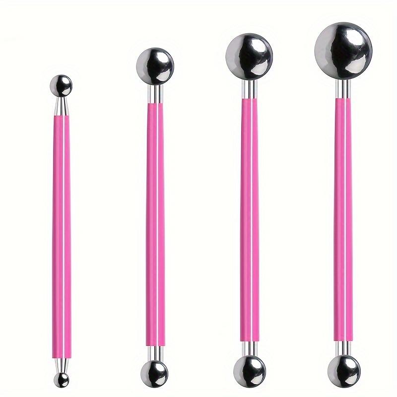 Набор из 4 предметов: керамические инструменты для мягкой глины, пластик, вспомогательные инструменты для глины, ручка-точка, резьба, палочка для тиснения, многофункциональный для начинающих