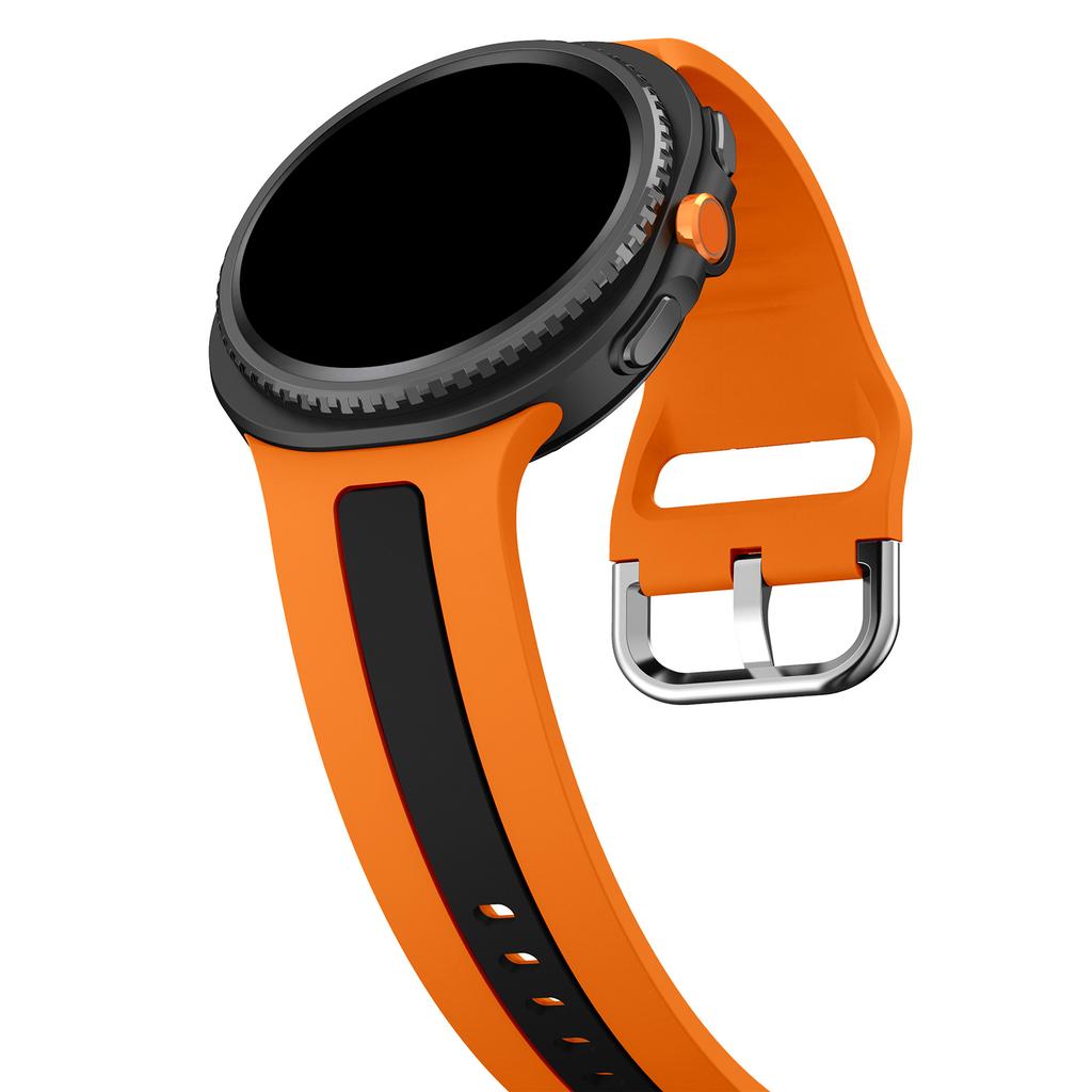 Двухцветный силиконовый ремешок для Samsung Galaxy Watch 8 classic 40мм 44мм 46мм спортивный Сменный браслет Для Galaxy Watch 8 Ремешок