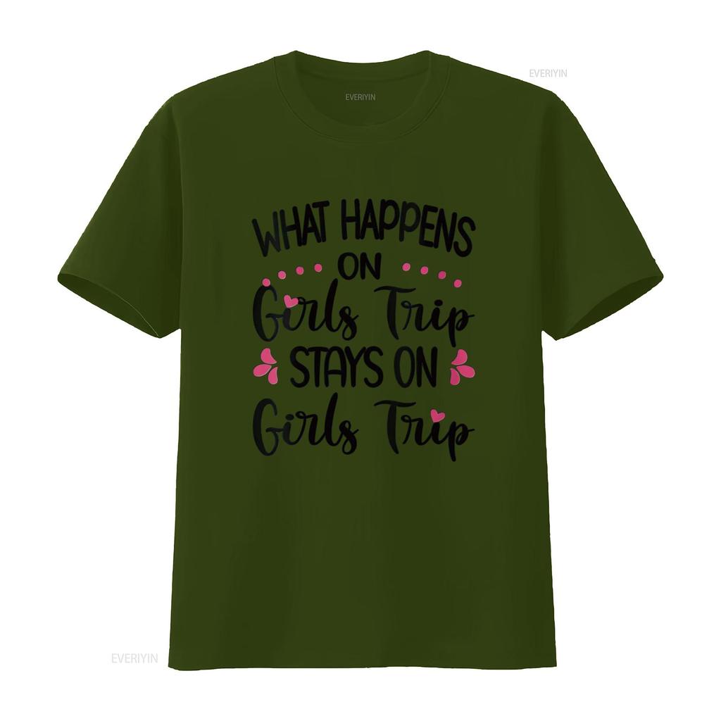 Женская футболка What Happens On Girls Trip Stays Travel винтажная стираная уличная одежда эластичная мягкая унисекс дизайнерская одежда