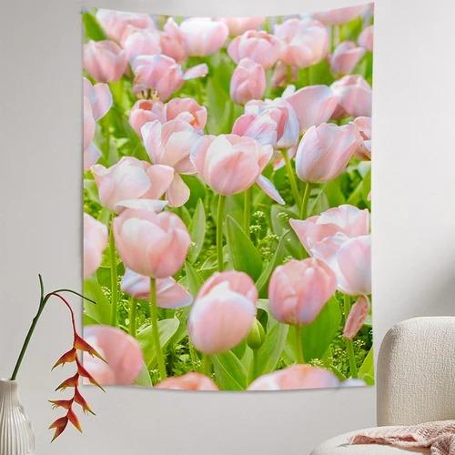 Fashion Home Decoration Tapestry Flower Tulip Pattern Bedroom Living Room Tapestry