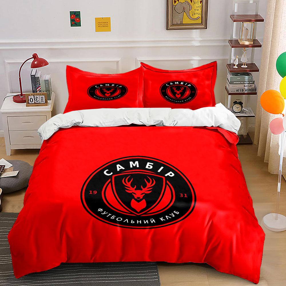 Red Deer Football Club Logo Bedding Duvet Cover Set Duvet Cover Pillowcases (1*Duvet Cover 2*Pillowcases, without duvet insert)