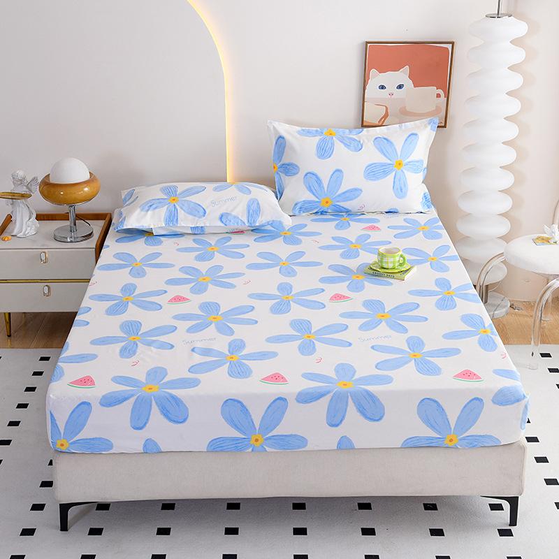 Aloe cotton polished mattress printed pillowcase Simmons protective cover mattress chemical fiber dust cover
