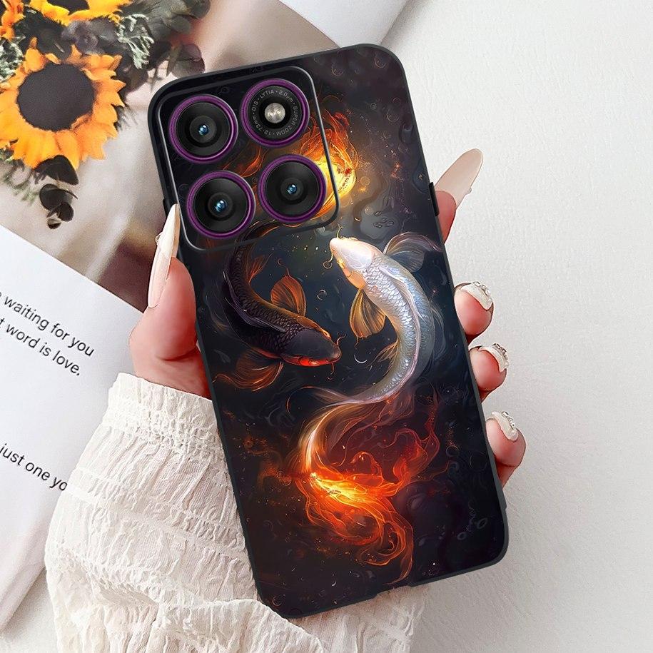 For Cover Motorola Moto Edge 60 Case Moto Edge 60 Pro Phone Cases Cool Dragon Carp Silicon Funda For Moto Edge60 Fusion 60s Capa
