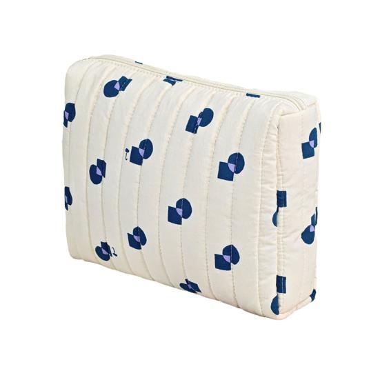 1/3 шт. Большая стеганая косметичка из хлопка, портативный дорожный органайзер для туалетных принадлежностей с цветочным принтом, вместительный кейс для косметики
