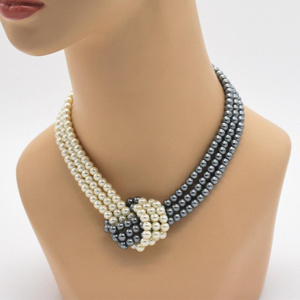 Женское короткое ожерелье, независимое оригинальное черно-белое двухцветное ожерелье, женская одежда, дикие украшения
