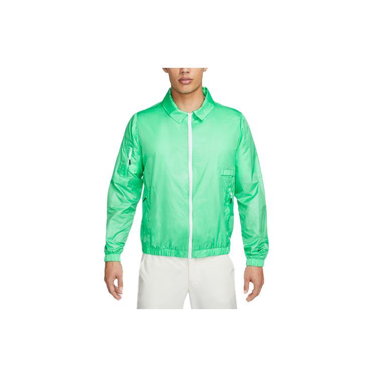 Nike Однотонная куртка с длинным рукавом и застежкой-молнией, мужские куртки, весенне-зеленый DX9215-363