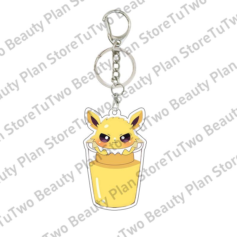 Акриловый брелок Eevee из аниме и мультфильма, подвеска для девочек и мальчиков, Vaporeon, Jolteon, Flareon, милый кулон, брелок для телефона, подарок для друзей, игрушки