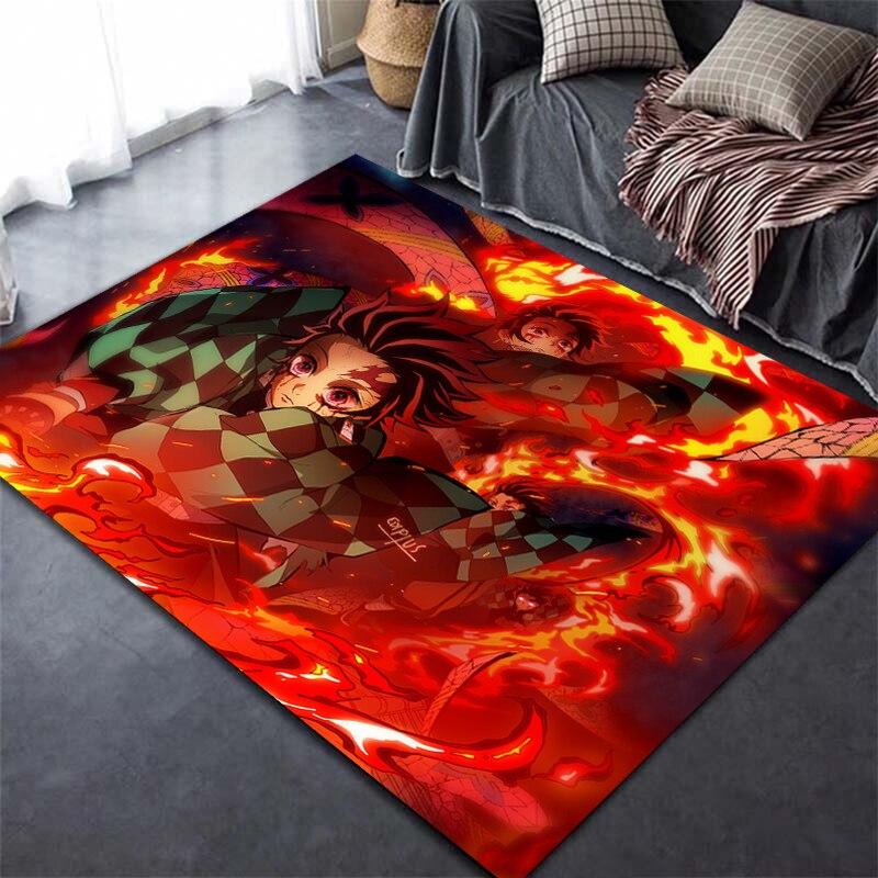 Devil's Blade аниме Demon Slayer Kimetsu ковер с 3D принтом домашний декор мягкий коврик для спальни детские игровые ковры для ползания для гостиной