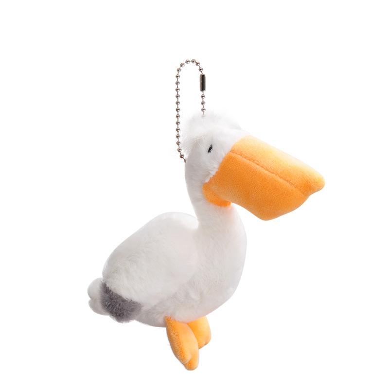 12Cm Simulated Pelican Swan Plush Toy White Headed Weng Doll Toucan Pendant Small Doll Backpack Pendant Cute Gift