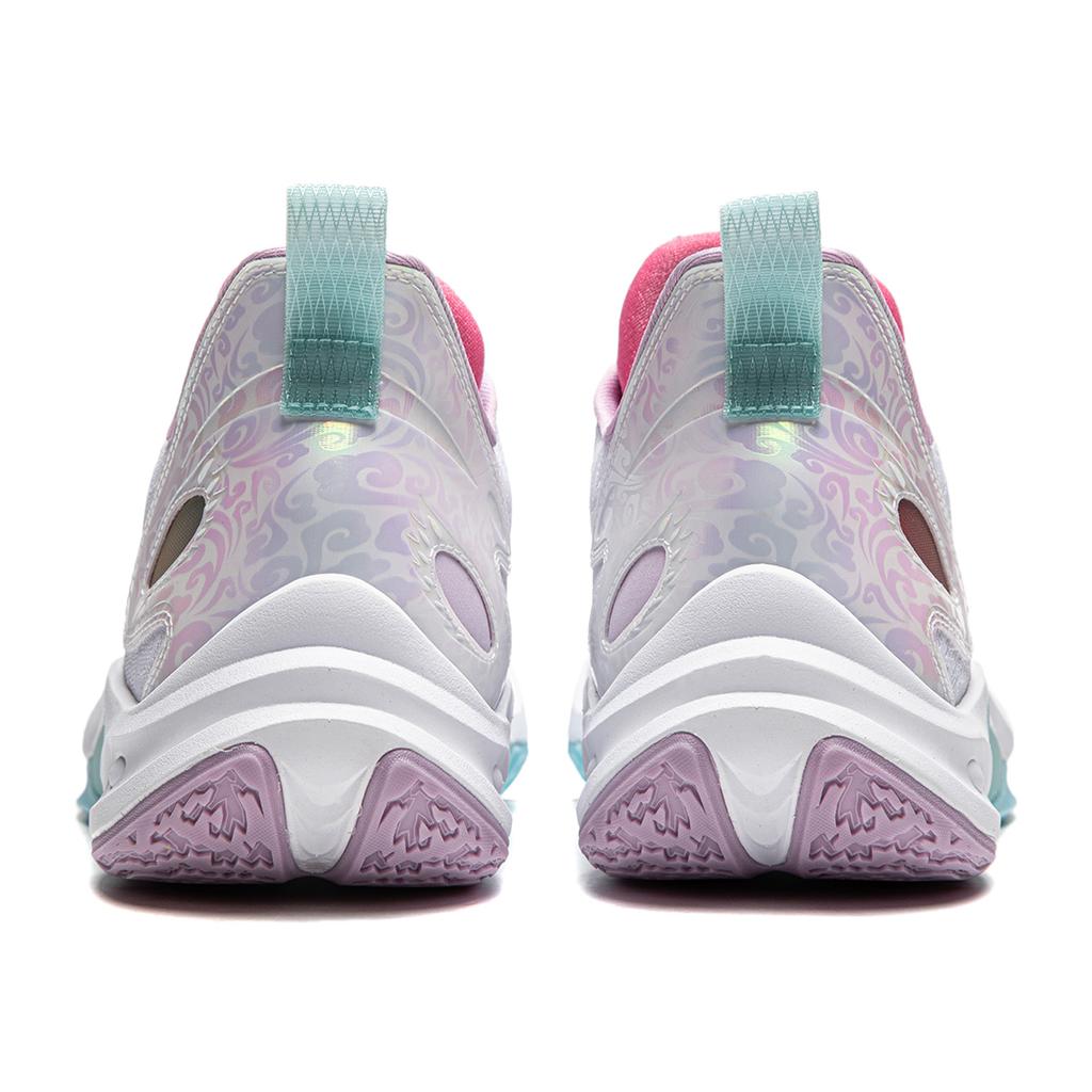 Li-Ning Суперлегкие 2024 Color Cloud Shock Absorbing Non-Slip легкие низкие баскетбольные кроссовки Rebound мужские кроссовки Standard-White ABAU011-4